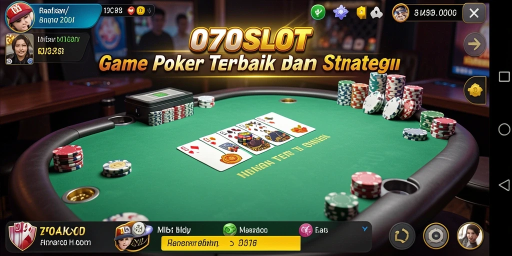 Tampilan gameplay Poker yang seru dalam aplikasi 070SLOT.