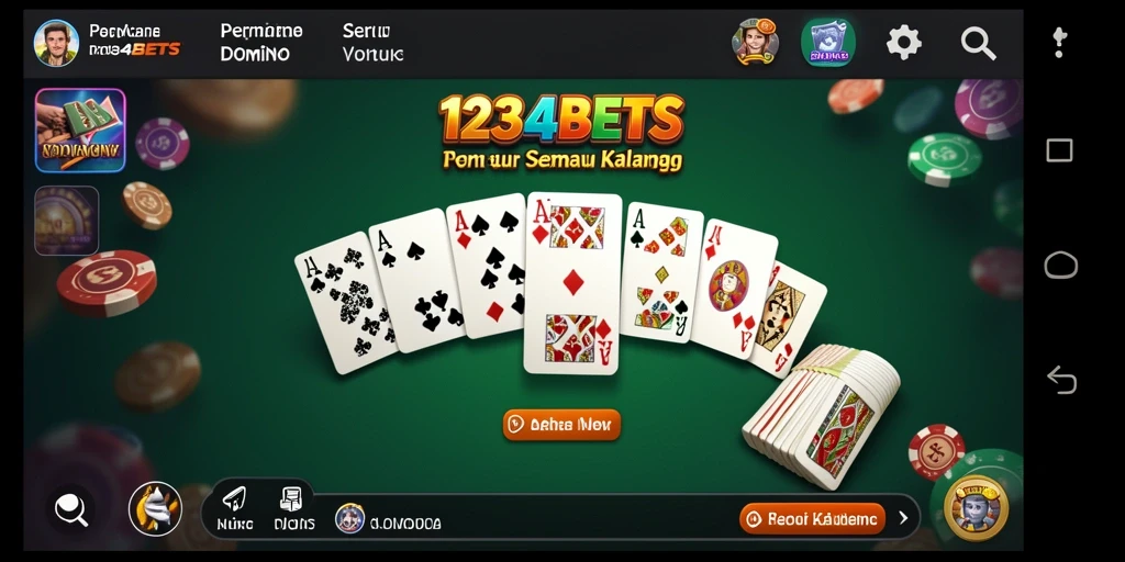 Screenshot gameplay 1234BETS menunjukkan suasana seru permainan Domino.