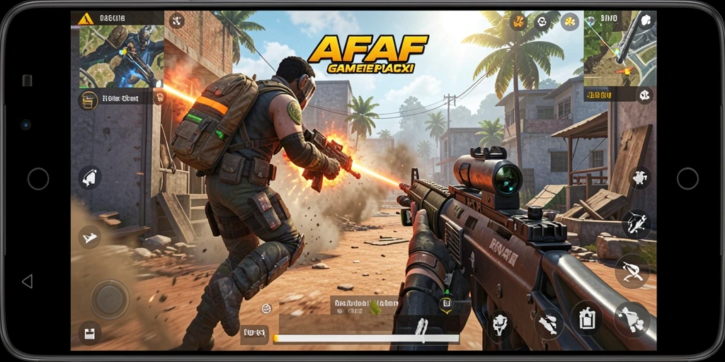 Tampilan gameplay AFAF dengan aksi TPS yang mendebarkan.