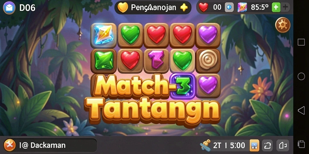 Tampilan gameplay D06 yang berwarna-warni dan menarik.
