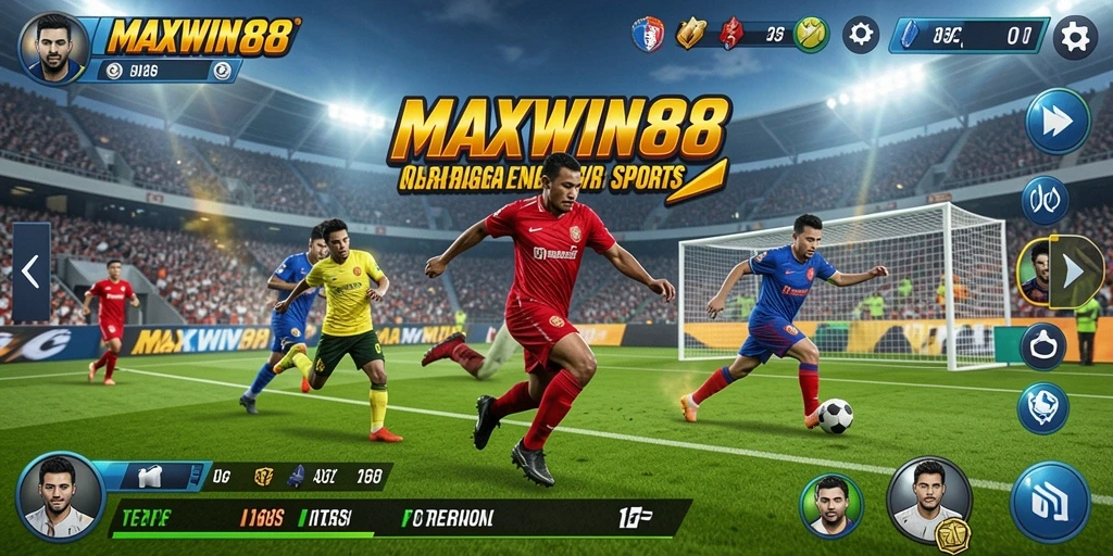 Screenshot menunjukkan aksi mendebarkan dalam permainan olahraga.