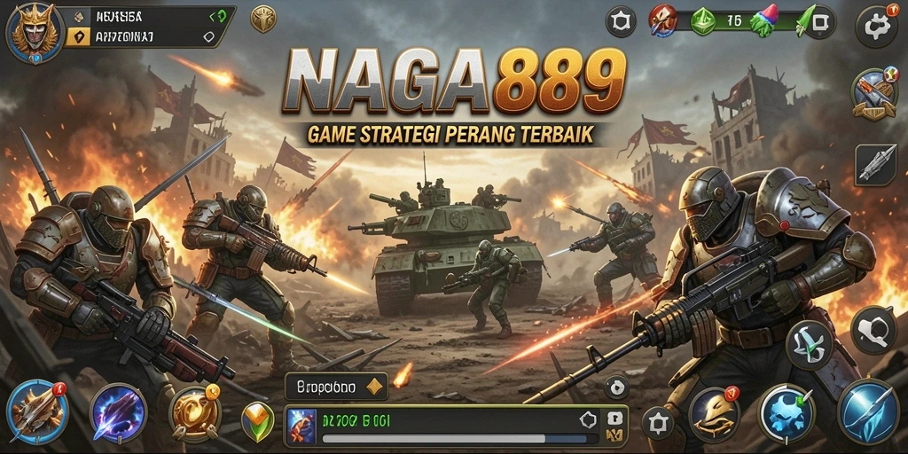 Tangkapan layar gameplay NAGA889 yang menampilkan strategi perang yang seru.