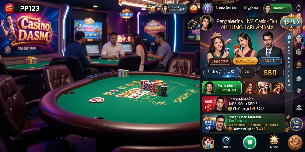 Gambaran gameplay Live Casino yang mengasyikkan dari PP123.