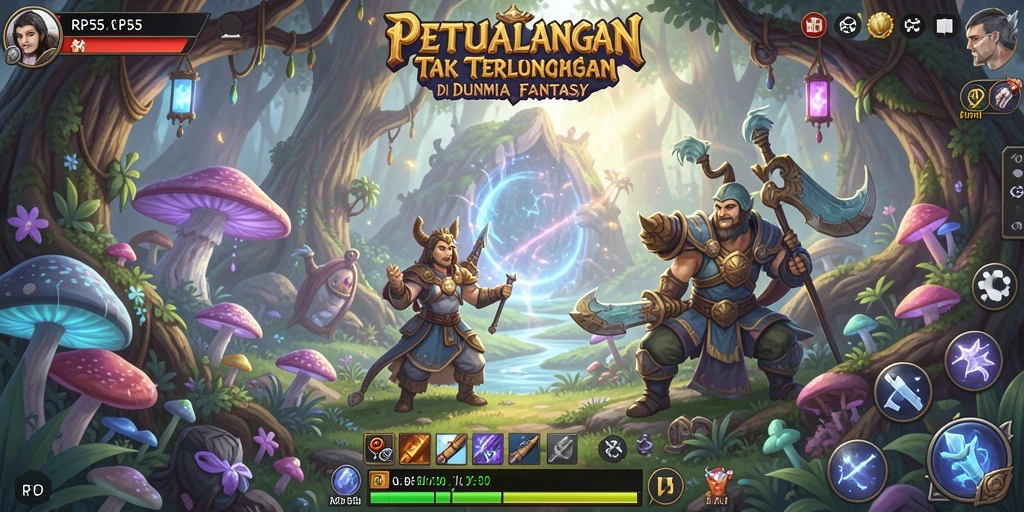 Screenshot RP55 menampilkan aksi seru dalam gameplay petualangan.