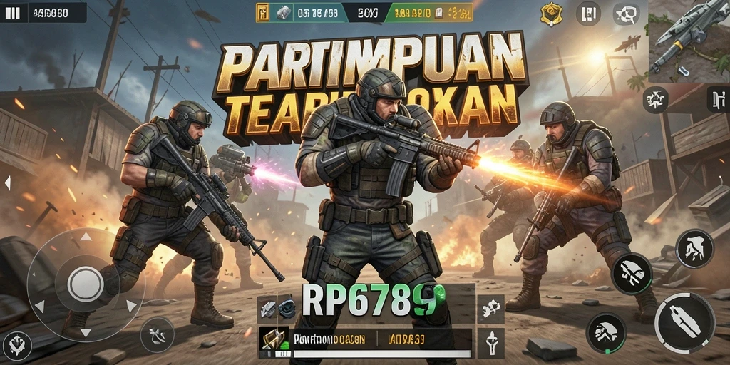 Tangkapan layar gameplay RP6789 yang mendebarkan di arena pertempuran.