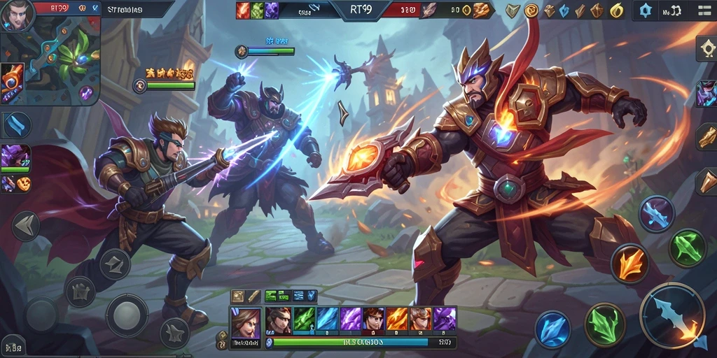 Gameplay seru dengan strategi dan kerja tim yang hebat.
