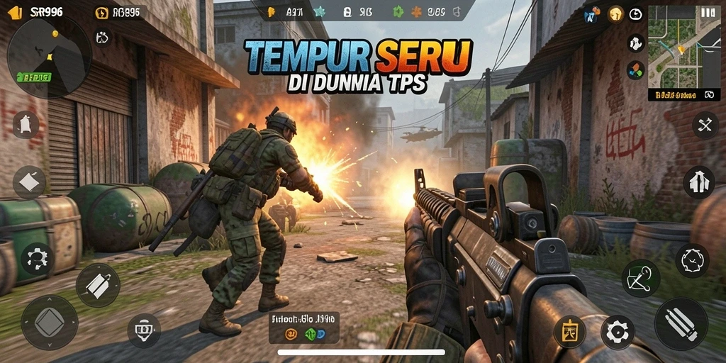 Menampilkan aksi penuh dalam pertempuran TPS yang mendebarkan.