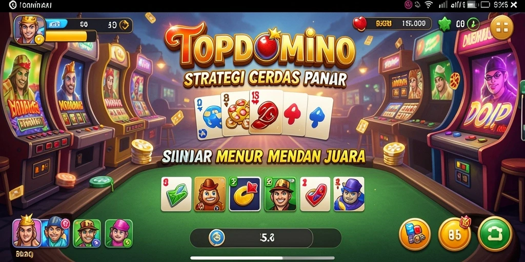 Gameplay seru dan menarik dalam TOPDOMINO di layar.