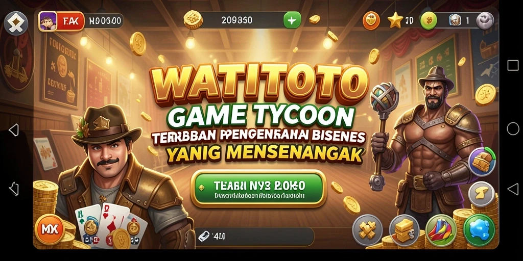 Screenshot gameplay WATITOTO menampilkan pengalaman manajemen bisnis yang mendebarkan.