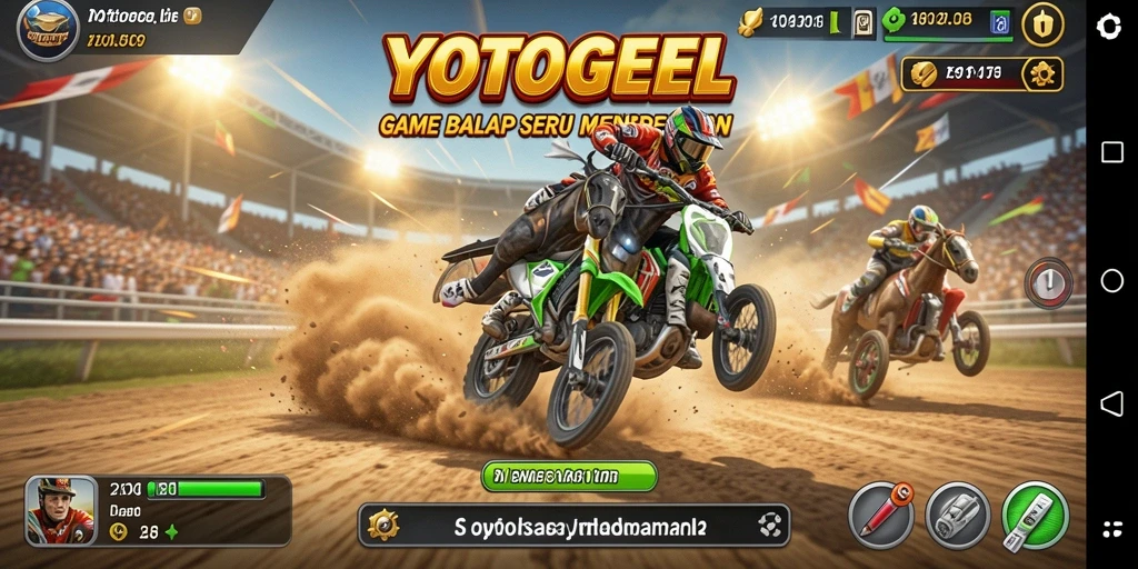 Tampilan gameplay balap yang memukau di YOTOGEL.
