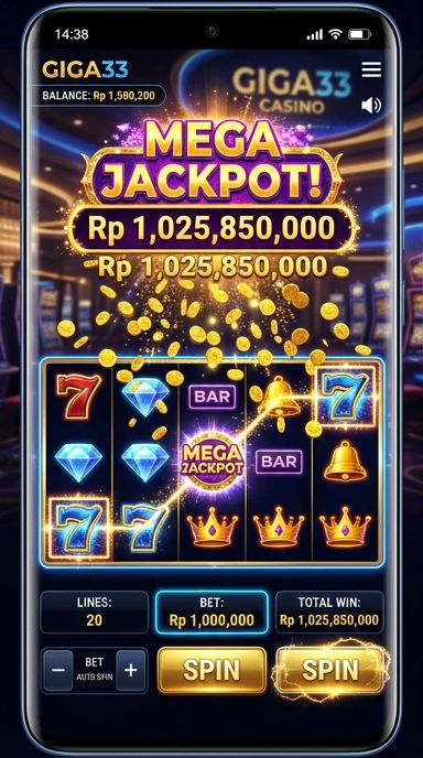 Tampilan utama aplikasi giga33 untuk unduh APK.